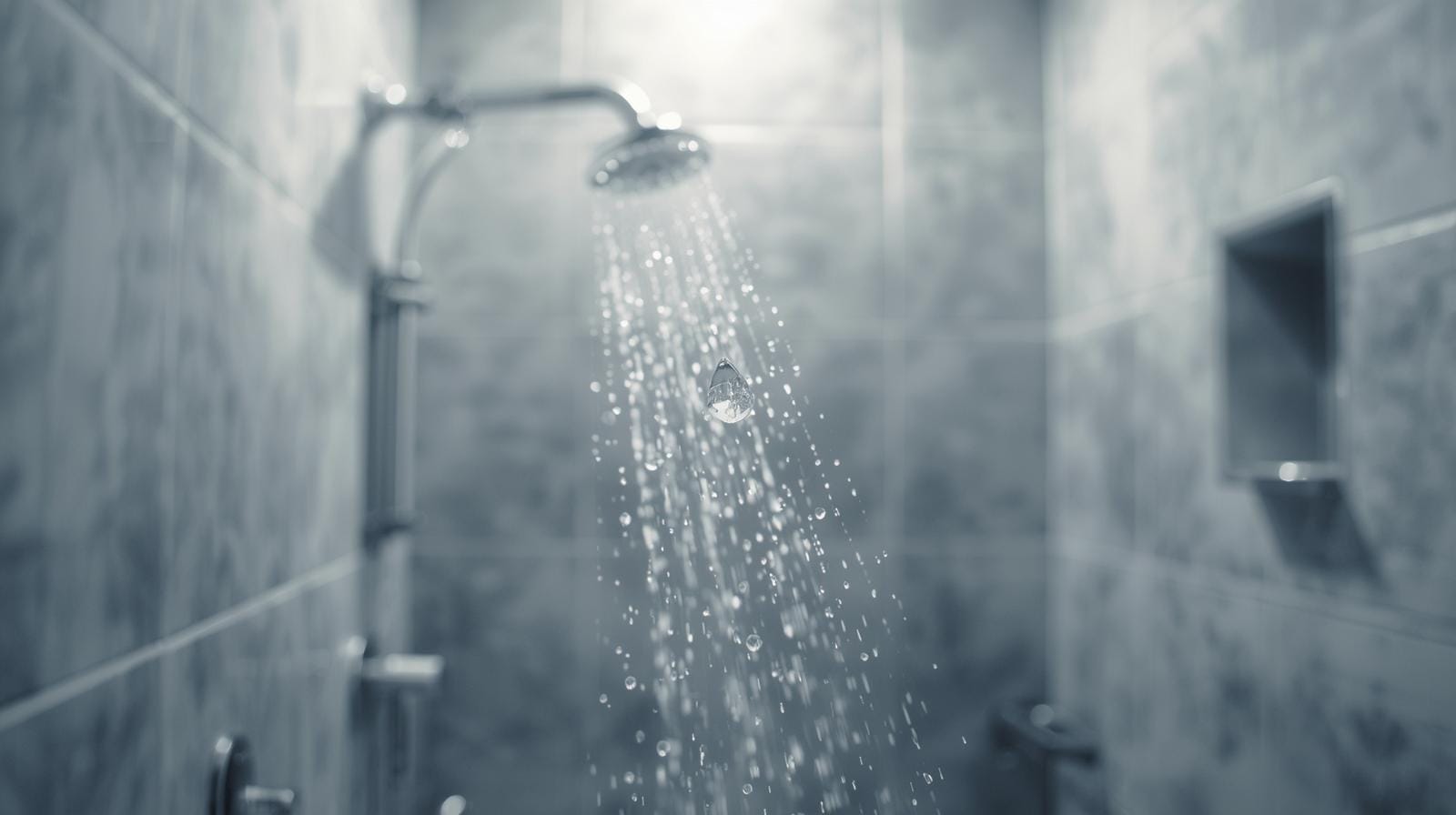 Water beading in a properly waterproofed Ottawa shower