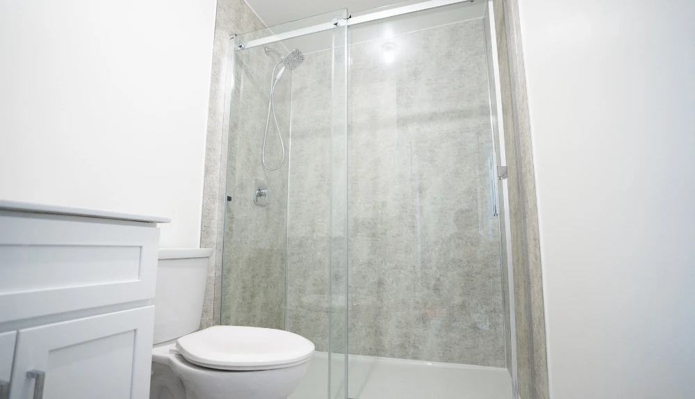 translucent shower enclosure installation Ottawa small bathroom