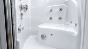 Walk-in tub features Ottawa seniors need including anti-scald valve grab bars and anti-slip flooring