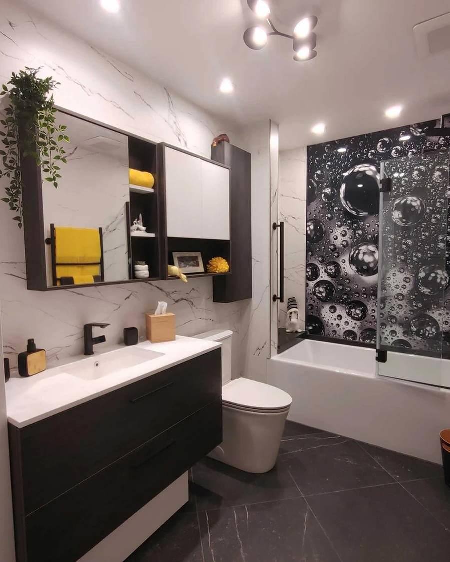 floating two-tone vanity Ottawa bathroom renovation Bytown Better Bathtubs and Showers